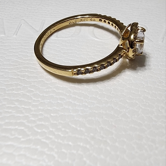 Elevated Heart Ring 14k gold plating Size 58 - Picture 5 of 7